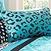 Mi-Zone Comforter Bed Set Teen Bedding Modern Teal Black Animal Print Girls Bedspead Update Home (TWIN XL)