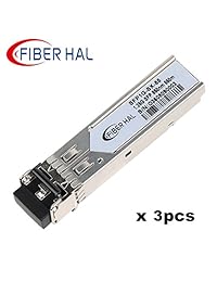 fiberhal módulo para Cisco GLC-SX-MMD, SFP SX, MMF Gigabit mini-GBIC, 1000Base-SX SFP Transceptor Fibra Óptica, 850 nm, REACH 550 M, 3 unidades)