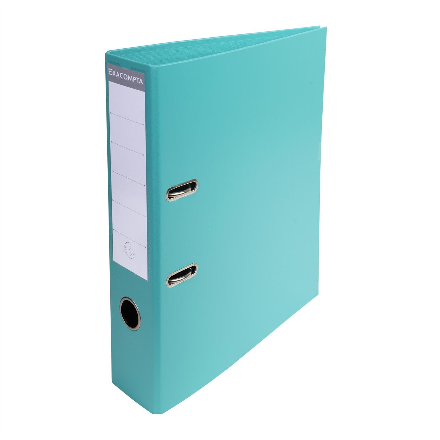 Exacompta - Ref 53703E - Prem'Touch PVC Lever Arch File - 320 x 290mm in Size, 2 Rings, Can Hold A4 Documents, 70mm Spine, 75mm Rings, FSC-Certified - Light Green Cover