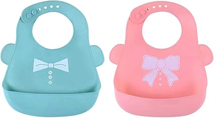 Manyo Bavoir Bebe Silicone Souple Bavoir Silicone Recuperateur Ajustable Bavoir Silicone Enfant Grande Poche Impermeable 2 Pcs Amazon Fr Bebes Puericulture