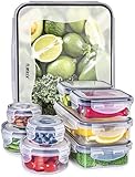 Fullstar Food Storage Containers with Lids - Plastic Food Containers with Lids - Airtight Leak Proof Easy Snap Lock and BPA-Free Clear Plastic Containers with Lids for Kitchen Use (18 Piece Set)