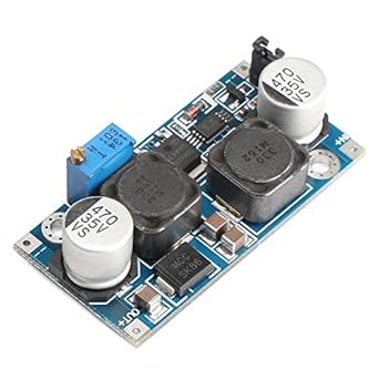 DROK 25W 3A Adjustable DC-DC Converter Automatic Boost Buck Volt Regulator 3-15V to 0.5-30V12V Step-up/Step-down Power Supply Module Board for Auto Solar Battery