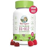 Vegan Vitamin D3+B12 Gummy (Sugar Free) Plant-Based by MaryRuth's | Made w/Organic Ingredients Non-GMO Gluten Free for Men Women & Kids 1000 IU D3 | 250 mcg B12-methylated 60 Count (Raspberry)