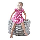 Sobel Products Kids Stuffed Animal Bean Bag Storage Chair - EXTRA LARGE - Store Toys Towels Blankets Pillows