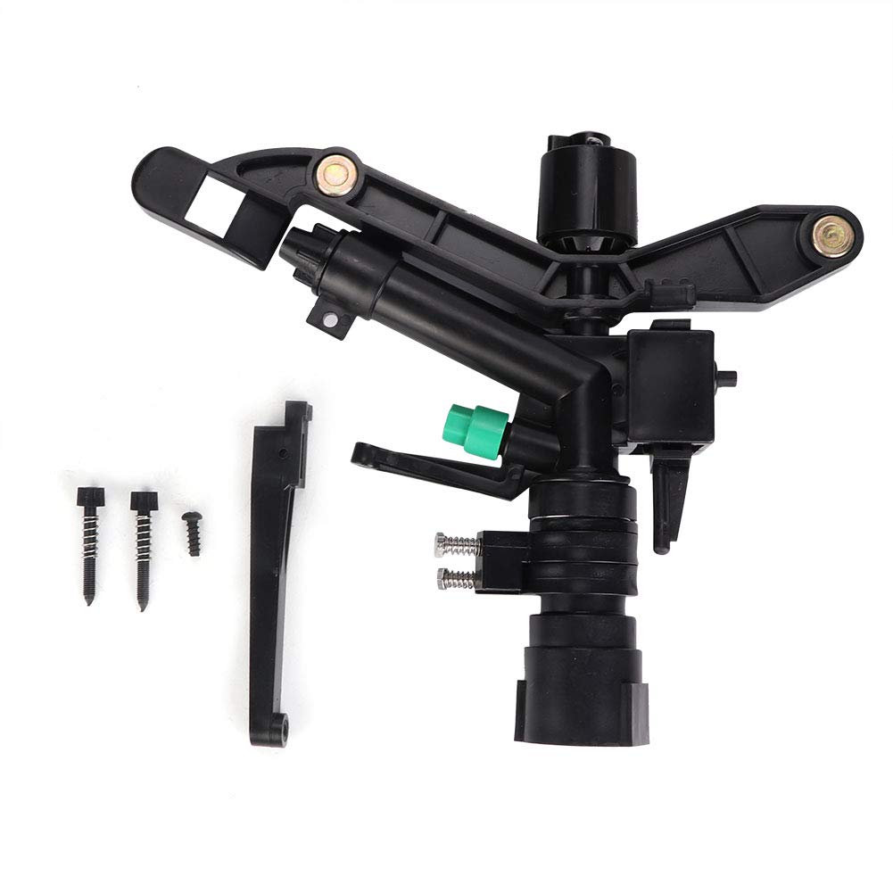 Tissting Lawn Sprinkler, Adjustable Rotating Garden Water Spray Nozzle with Dual Outlet Metal Construction for Irrigation Farming Agriculture