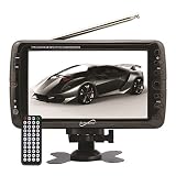 SuperSonic SC-195 Portable Widescreen LCD Display with Digital TV Tuner, USB/SD Inputs and AC/DC Compatible for RVs, 7-Inch