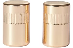 KAISH 2-Pack Metal Brass Toggle Switch Tip Guitar Pickup Selector Switch Knob Cap for Gretsch Guitars Metric Thread M3.5 Gold