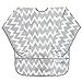Bumkins Waterproof Long Sleeved Art Smock, Gray Chevron (3-5 Years)