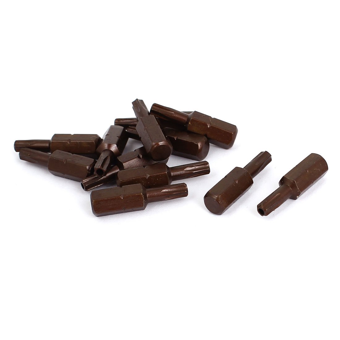 Sourcingmap 1/4-Inch Hex Shank Magnetic T20 Torx Security Screwdriver Bits 12 Pcs