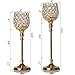 VINCIGANT Pack of 2 Gold Pillar Candle Hoders,Candlesticks Centerpieces for Wedding Party Dinner Centerpiece Decoration (Gift Boxed)