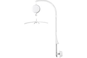 HLEEDUO 28 inches Crib Mobile arm with Baby Mobile Motor,Mobile arm for Crib Baby Mobile Hanger,Crib Mobile Motor, Crib Mobile Spinner with 3 Modes（Rotating& Music,Rotating only, Music only)