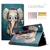 HD 8 Case - LittleMax [Cards Holder] Ultra Slim Lightweight Thin PU Leather Stand Flip Case Cover with Auto Sleep/Wake for Amazon Kindle Fire HD 8" 6th & 7th Generation - Elephant