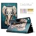 HD 8 Case - LittleMax [Cards Holder] Ultra Slim Lightweight Thin PU Leather Stand Flip Case Cover with Auto Sleep/Wake for Amazon Kindle Fire HD 8" 6th & 7th Generation - Elephant