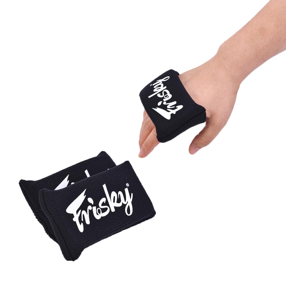 zalati Gel Padded 2pcs Hand Gel Knuckle Guards with Cover for Under Hand Wrap for Boxing Kickboxing MMA Train Exercise - Black