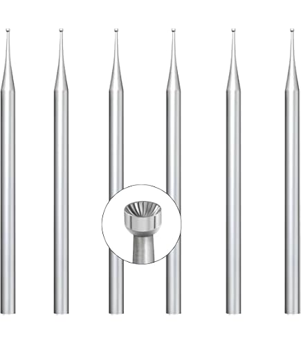 Onhyuxng Ensemble 24 Fraises à Tige 3/32" - Fraises, Embouts Sertissage, Coupe Ronde Pour Outils Rotatifs
