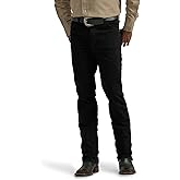 Wrangler Men's Cowboy Cut Active Flex Slim Fit Jean, Black, 32W x 34L