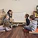 ECR4Kids Birch Pic-A-Book Display Stand with Dry Erase White Board and Storage, Wood Book Shelf Organizer for Kids, Natural