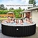 Goplus 4-6 Person Outdoor Spa Inflatable Hot Tub for Portable Jets Bubble Massage Relaxing w/Accessories Set (6 Person, Black)