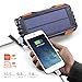 Soluser 25000mAh Portale Solar Power Bank Shockproof/Dustproof 2.1A USB Output Battery Bank, Outdoor Solar Charger Phone External Battery with Strong LED light for iPad iPhone Android cellphones