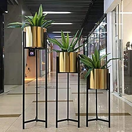 S.F.Decor Presents Flower Metal Planter Stand || Set of 3 || Size: Large-31 INCH, Medium-26 INCH, Small-21 INCH ||