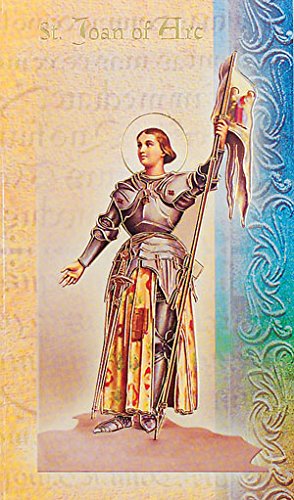 William J. Hirten Deluxe Catholic Holy Card with Traditional Prayers (Saint Joan of Arc)