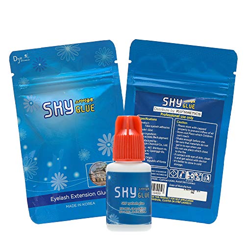 Eyelash Extension SKY Glue S+ with Gel Eye Patch(by glue manufacturer) Super Strong Black