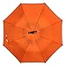 EEZ-Y Reverse Umbrella - Large, Inverted Umbrellas for Rain w/C-Shaped Non-Rust Handle for Men & Women, Windproof & Water Resistant - Orange