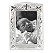 Malden International Designs Baby Baptism Two-Tone Picture Frame, 4x6, Silver