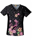Tooniforms 'V-Neck Knit Panel Top' Scrub Top