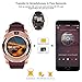 Padcod V8 Smart Watch Bluetooth with Camera, 1.22” Display OGS Touch Screen,Pedometer,sedentary Reminder,Sleep Monitor,Instant Notification Anti-Lost smartwatch (Brown+Rose Gold)