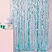 Mermaid Birthday Party Decorations/Under The Sea Party Decorations Backdrop Furuix Pack of 2 Aqua Blue Foil Fringe Curtains for Engagement Bridal Shower Baby Shower Bachelorette Wedding Decorations