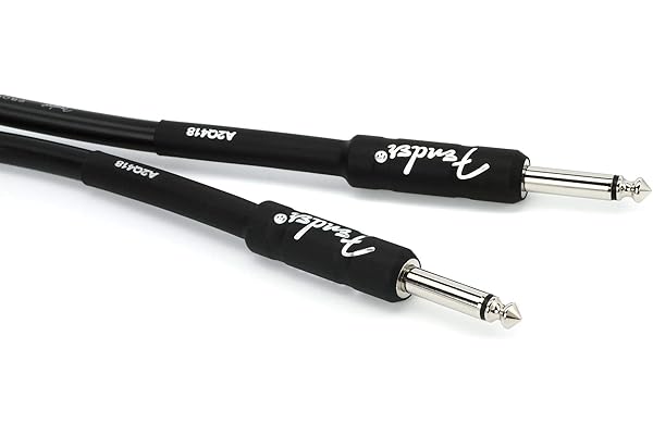 Fender Professional Series Instrument Cable, Guitar Cable 10 ft, Stage Ready with Anti-Kinking Design, Black