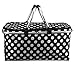 DKISEE Large Size Insulated Picnic Basket 30L folding Cooler Bag Zip Closure Basket with Carrying Handles (Black)