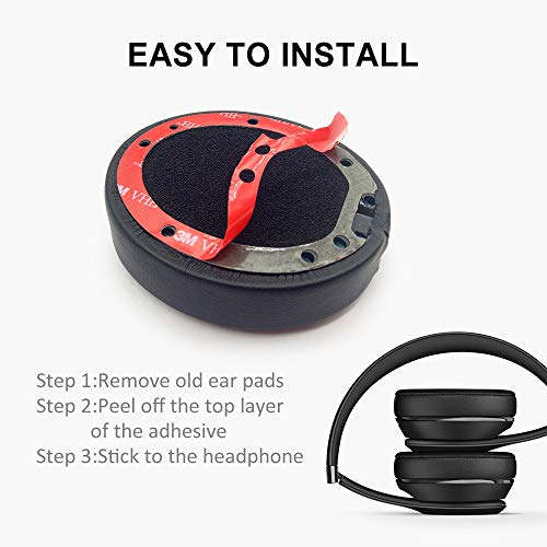 Aipker Replacement Earpads Cushions for Beats Studio 2/3.0 Headphone Wireless (2 PCS/Black)