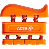 Acte, Hand Grip Flexor de Punho Médio Plástico ABS e Aço para Fortalecimento de Mãos e Antebraço T117-M, Laranja