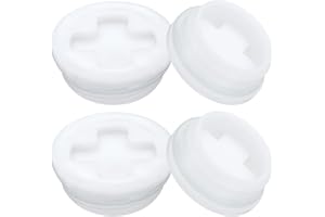 uxcell 4Pcs Bung Cap, 2'' Plastic Bung Hole Caps, Coarse Thread Drum Bung Hole Cap for 55 Gallon Plastic Drums, Fuel Tank, Ho