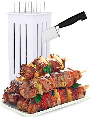 Quick Kabob Express Shish Kabob Brochette Maker + 16 Stainless Steel Skewers