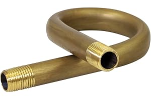 MIDLINE VALVE Supply Giant CSQB0014 Pigtail Pipe; 1/4 in. MIP; Brass; Angle