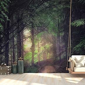 Wall Mural Forest Removable Wallpaper Wall Sticker for Bedroom Living Room - 66x96 inches