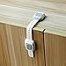 Adjustable Child Safety Strap Locks for Fridge, Furniture, Appliances, and More - Cabinets, Doors, Drawers, Oven, Toilet Seats etc. 3M Adhesive Plus Extra Pads, 6 Latches Set (grey)
