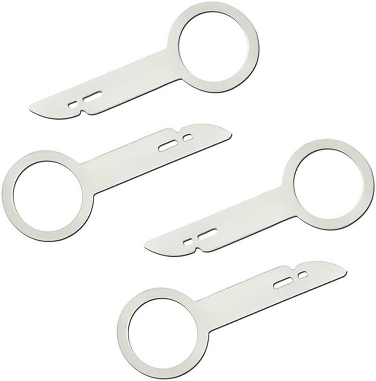 SAFLYSE Set of 4 Car Radio Release Key Shackle for VW Audi Skoda Ford Mercedes