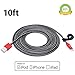 Kinps Apple MFi Certified Lightning to USB Cable 10ft/3m iPhone Charger Cord Super Long for iPhone X / 8 / 8 Plus / 7 / 7 Plus / 6S / 6S Plus / 6 / 6 Plus / SE, iPad Pro /Air/Mini(Nylon Black and Red)