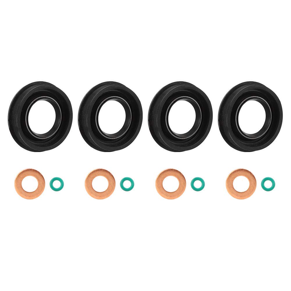 Injector Seals Ring, Automobile Engine Fuel Injector Gasket Injector O-Ring Fit for Transit MK7 2.2 2.4 3.2 TDCi 6C1Q-6K780-AB