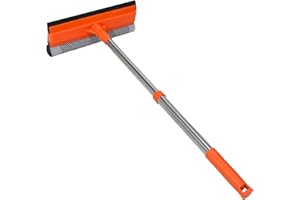 2 in 1 Car Windshield Squeegees with 15.3"-23.6" Retractable Stainless Steel Handle, Windshield Cleaner Tool for Cars, Trucks
