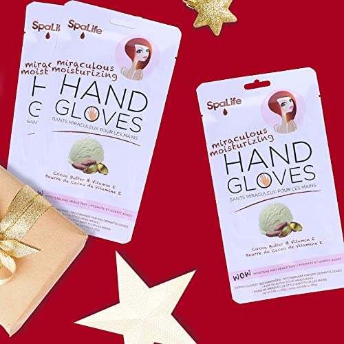 Spa Life Miraculous Moisturizing Hand Gloves Cocoa Butter & Vitamin E Dermatologist