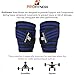 ProFitness Weightlifting Knee Wraps (Pair) – Adjustable Compression Sleeves for Cross Training, Squats, Powerlifting, Weightlifting – Improved Gym Workout Strength & Stability – Unisex (Black/Blue)