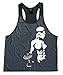 Stormtrooper Star Wars Men's Stringer Tank Top 2 Tone Dark Grey/Black Medium
