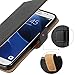 HOOMIL Case Compatible with Samsung Galaxy J7 2016, Premium Leather Flip Wallet Phone Case for Samsung Galaxy J7 LTE (2016) J710M/DS Cover - Black