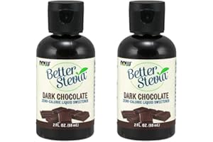 NOW Foods, Better Stevia Liquid, Dark Chocolate, Zero-Calorie Liquid Sweetener, Low Glycemic Impact, Certified Non-GMO, 2-Ounce (2 Pack)