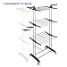 RichStar 3-Tier Clothes Drying Rack with Heavy Duty Wheels, 24 Stainless Steel Hanging Rods, Perfect for Your Laundry Room and Outdoor Laundry